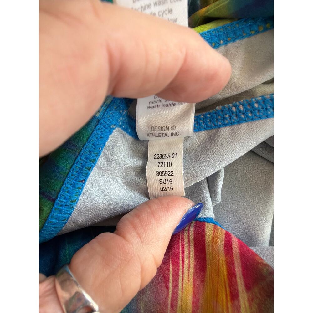 Athleta Multicolored Patterned Cropped Athletic Pants S - Picture 8 of 8